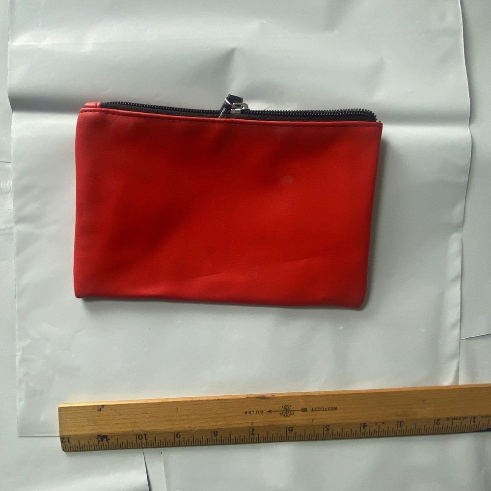 Sephora Red Makeup Bag Pouch Cosmetic‎ Organizer Zipper Closure
